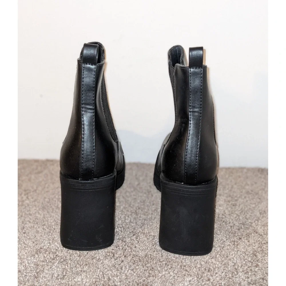Mia‎ Womens Dru Faux Leather Booties Chelsea Boots Shoes Black Size 10 NEW